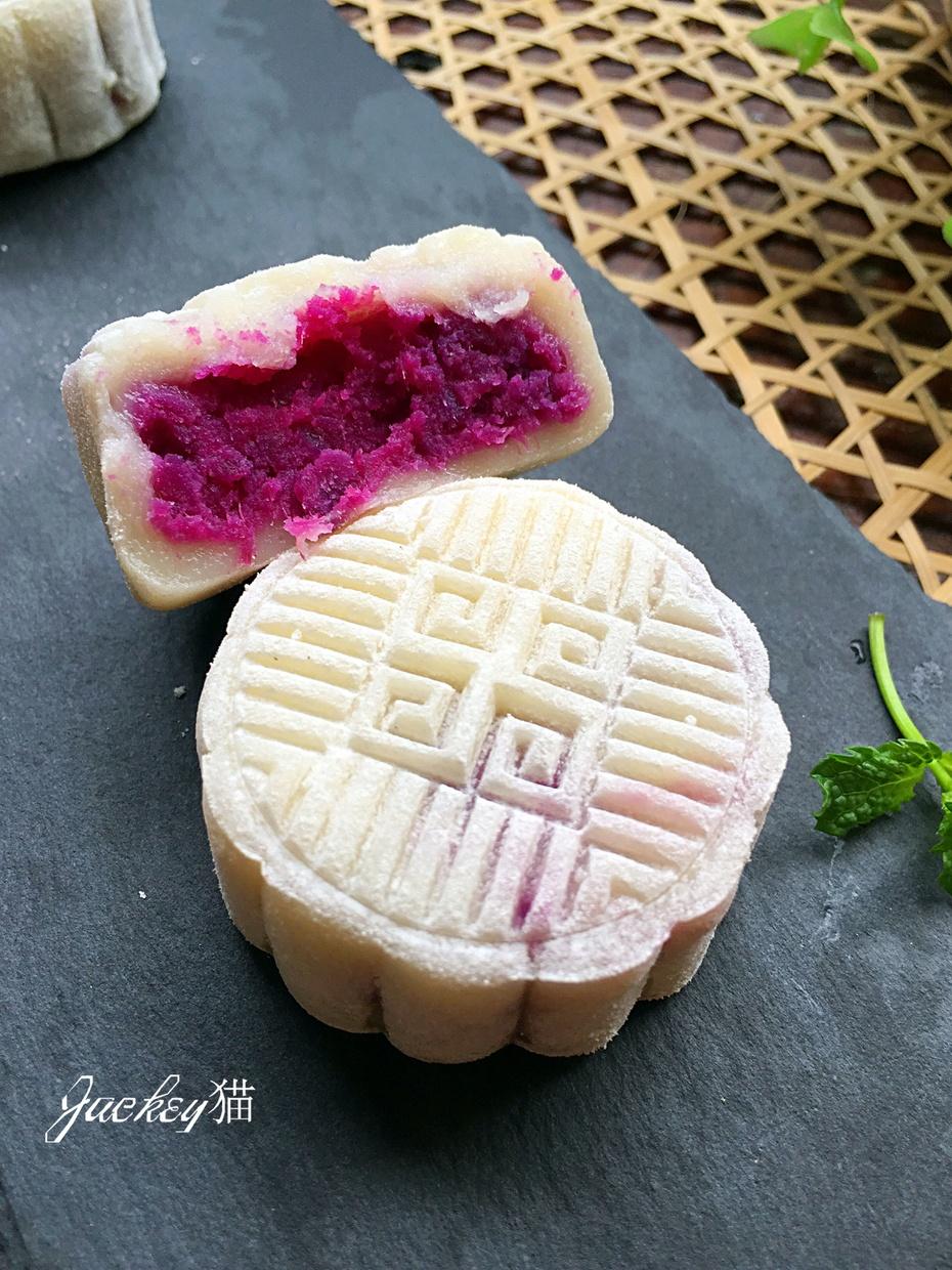 紫薯冰皮月饼的制作方，冰皮紫薯糕做法窍门-1
