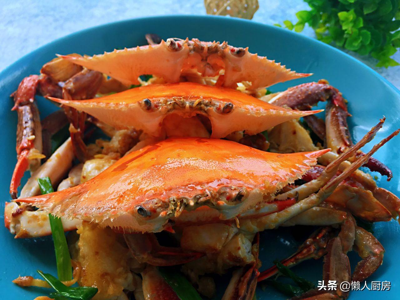 梭子蟹怎么做好吃又简单_葱姜炒梭子蟹的做法-21