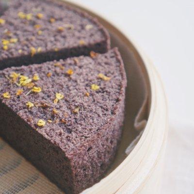 桂花黑米蒸糕的制作方法和步骤窍门_纯黑米糕最简单的做法-11