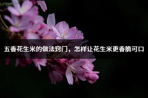 五香花生米的做法窍门，怎样让花生米更香脆可口-1